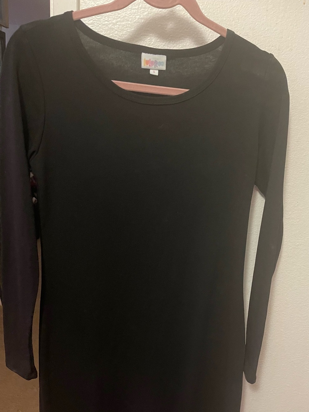 LuLaRoe Black Long Sleeve Crew Neck dress